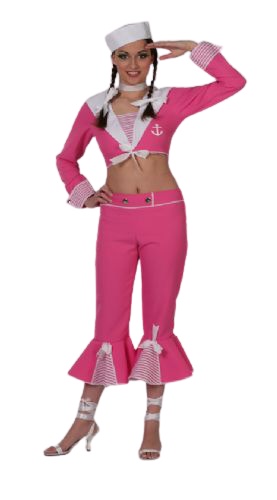 verhuur - carnaval - Uniform - Matrozin roze
